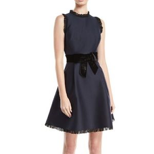 Kate Spade New York Star Bright Velvet Bow and Flare Dress